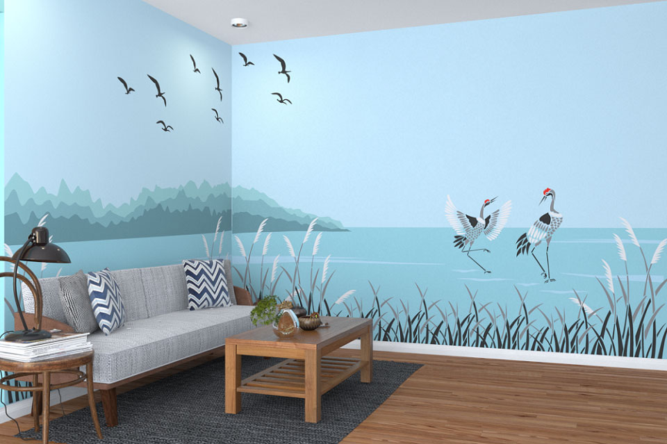 Nên sử dụng tranh dán tường hay sơn tường mới tốt?